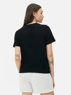 New T-Shirt Aus Baumwolle Mit Grafik Damen Tops Und T-Shirts