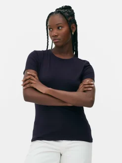 Best T-Shirt Aus Stretch Mit Rundhalsausschnitt Damen Tops Und T-Shirts