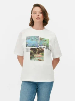 Best T-Shirt Mit „Claude Monet“ Kachel-Grafik Damen Tops Und T-Shirts