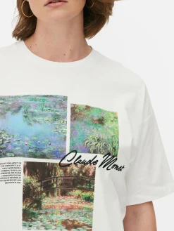 Best T-Shirt Mit „Claude Monet“ Kachel-Grafik Damen Tops Und T-Shirts