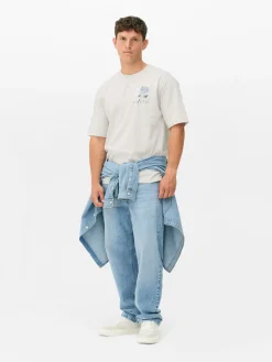 New T-Shirt Mit Floralem Tokio-Print Herren Tops Und T-Shirts