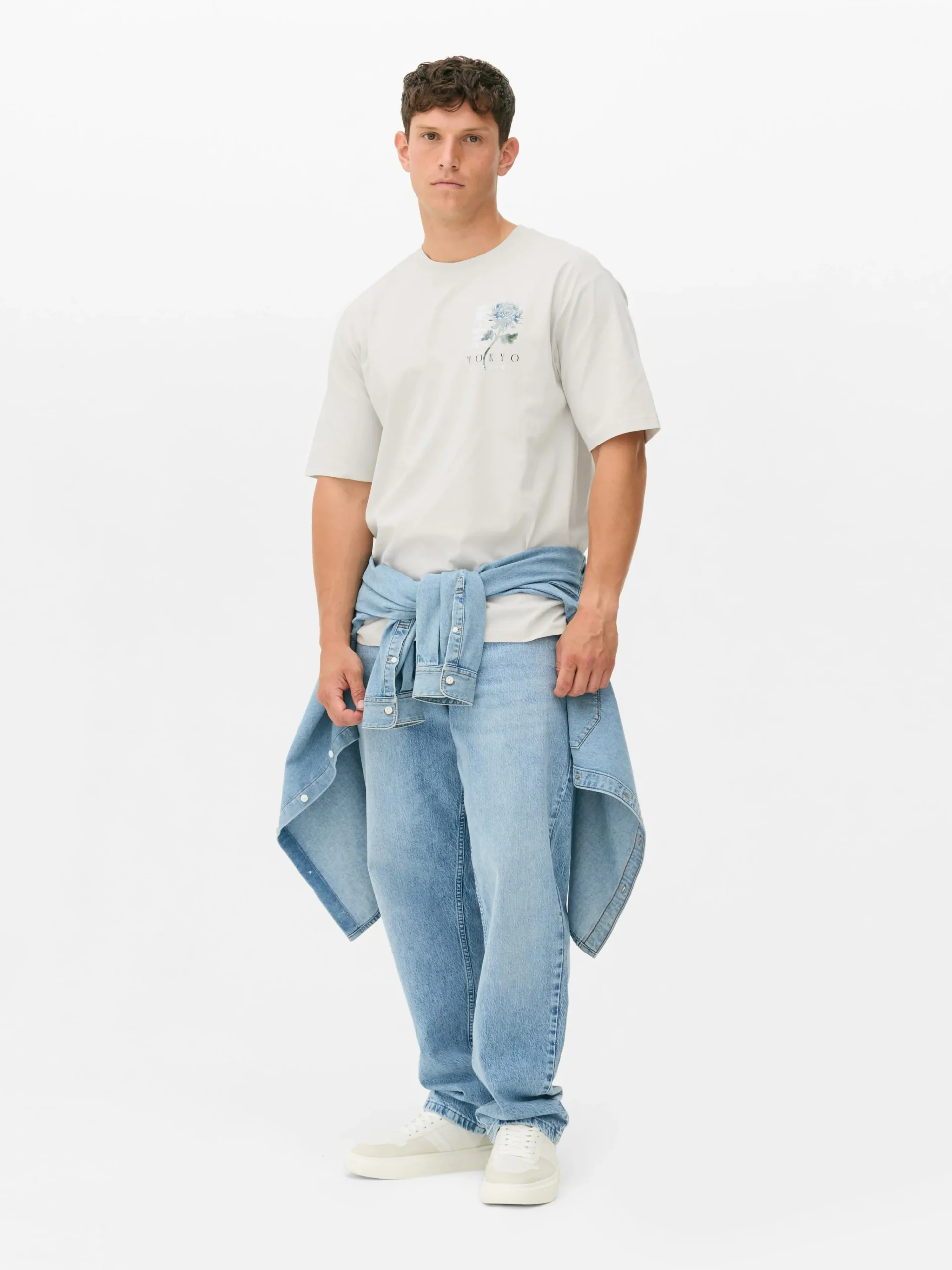 New T-Shirt Mit Floralem Tokio-Print Herren Tops Und T-Shirts