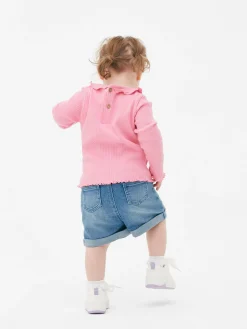 New T-Shirt Mit Gekräuseltem Saum Tops Und T-Shirts