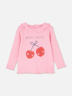 New T-Shirt Mit Gekräuseltem Saum Tops Und T-Shirts