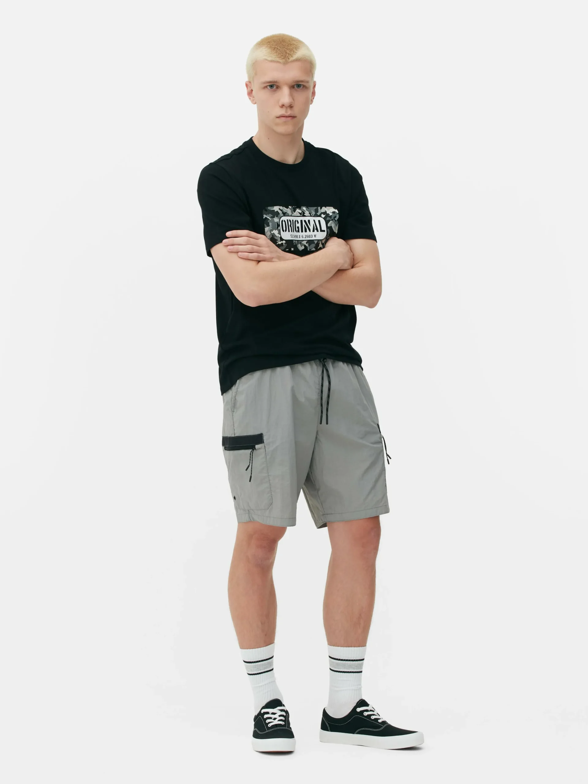 Discount T-Shirt Mit „Original“ Infill-Grafik Herren Tops Und T-Shirts