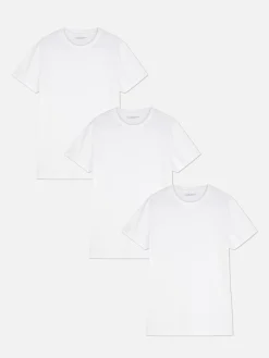 T-Shirts Mit Rundhalsausschnitt, 3er-Pack Herren Tops Und T-Shirts