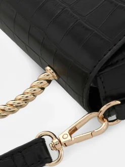 Best Umhängetasche In Kroko-Optik Mit Metallgriff Damen Taschen Und Portemonnaies