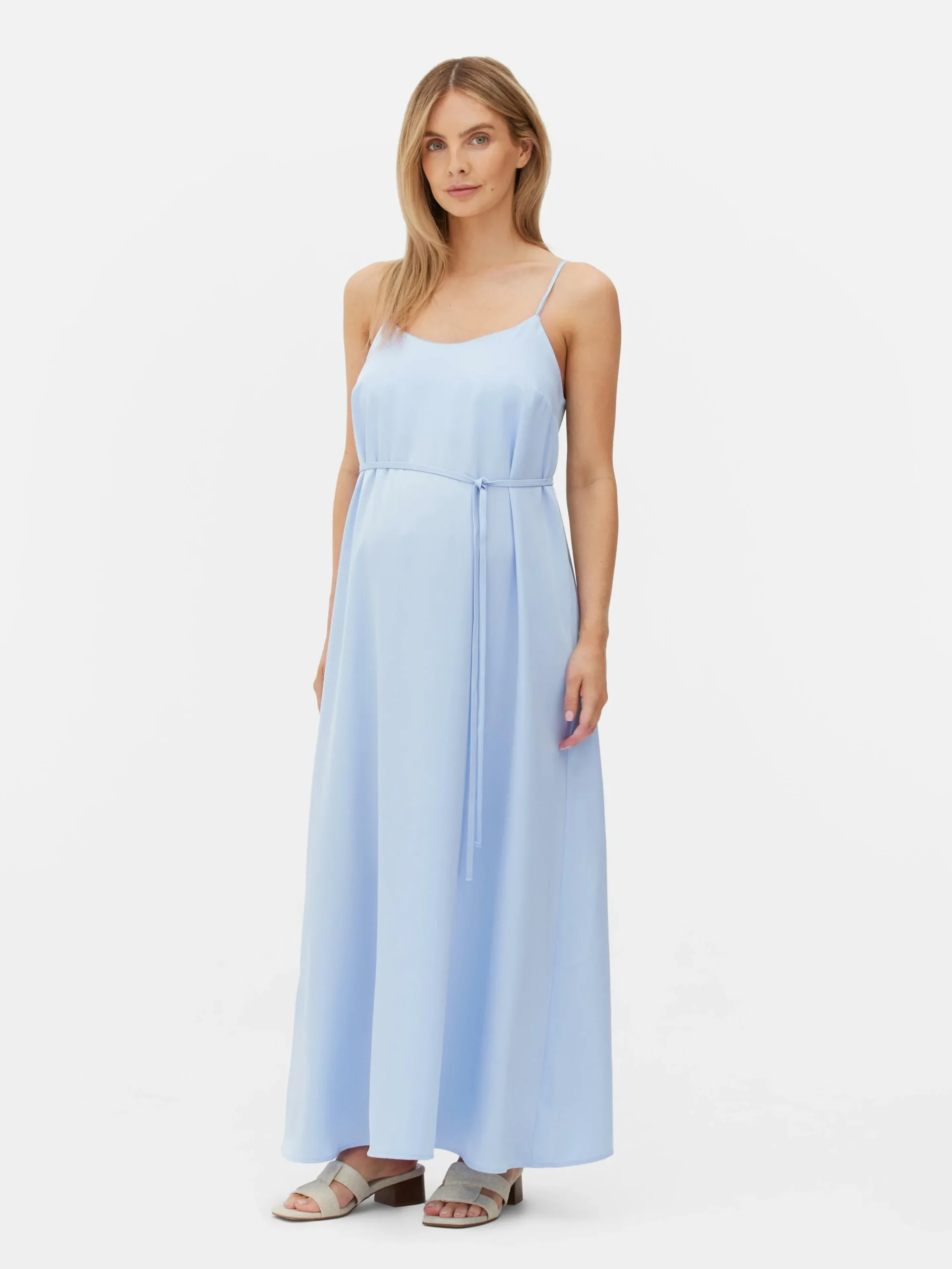 Umstands-Maxikleid Aus Satin Damen Kleider