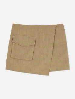 Utility-Skort Mit Cargotasche Damen Shorts|Röcke