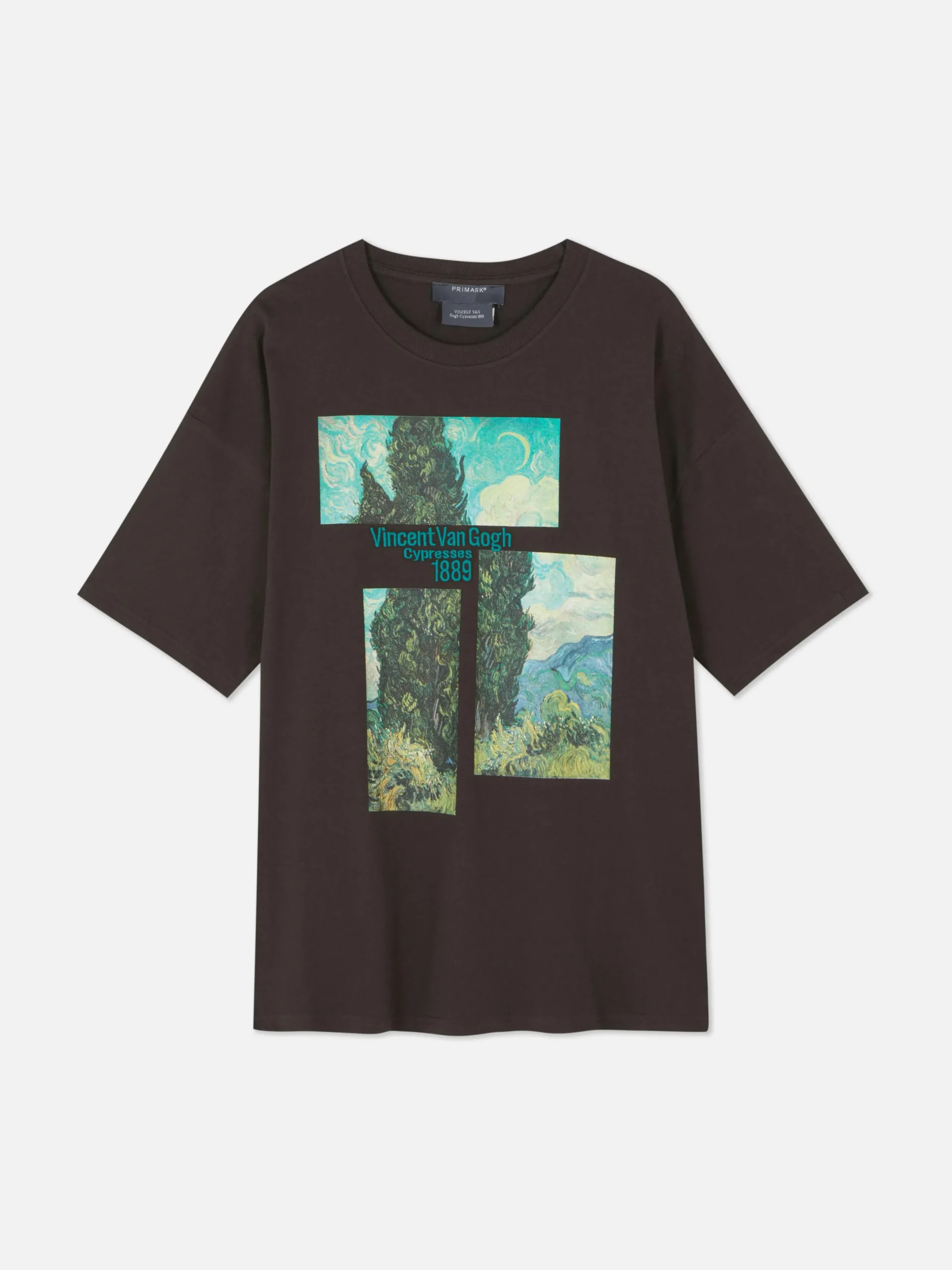 „Van Gogh Zypressen“ T-Shirt Im Oversized-Look Damen Grafik-T-Shirts Und -Sweatshirts|Tops Und T-Shirts