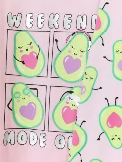 Outlet Velours-Schlafanzug Mit Avocado-Print Kinder Schlafanzüge Und Nachtwäsche