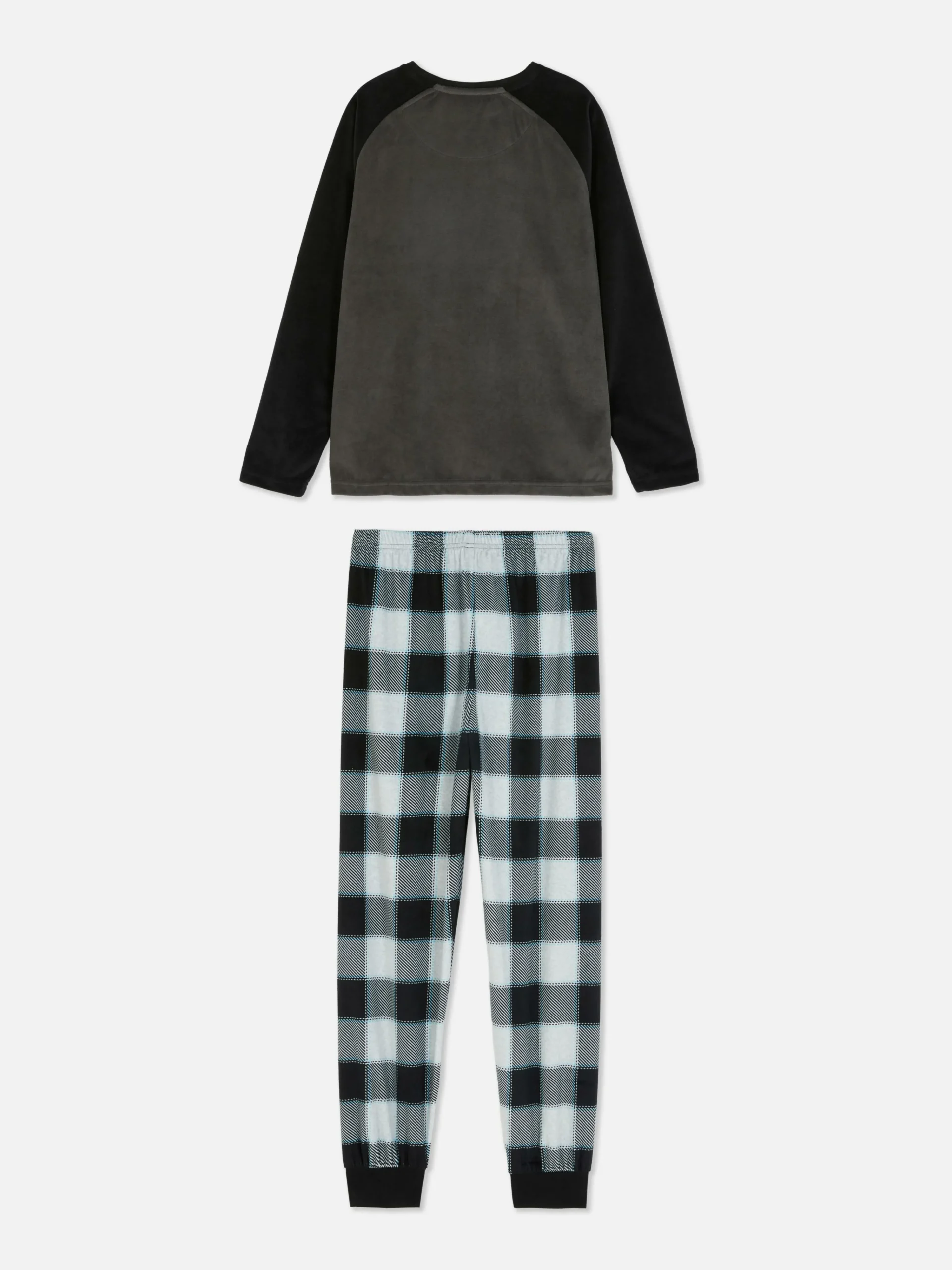 Clearance Velours-Schlafanzug Mit Karomuster Kinder Schlafanzüge Und Nachtwäsche