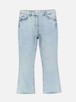 Hot Verkürzte Jeans Mit Ausgestelltem Bein Damen Denim|Jeans