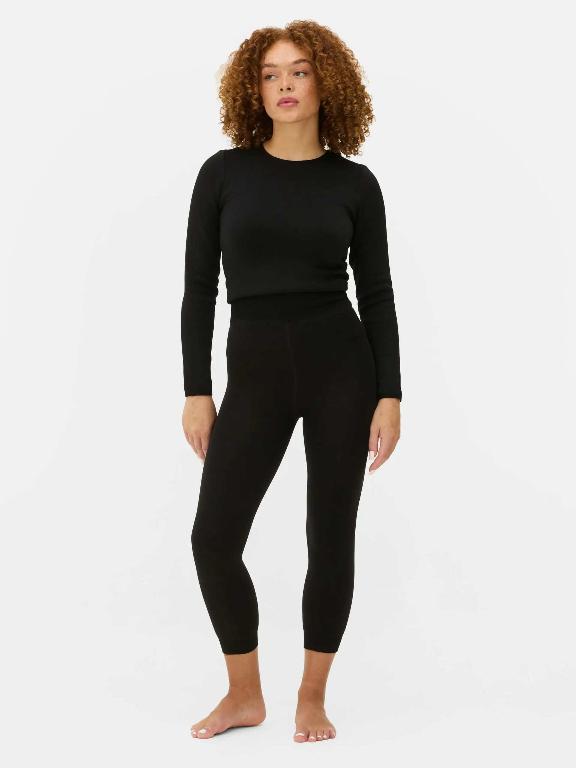Best Verkürzte Samt-Leggings Mit Plüschfutter Damen Strumpfhosen|Hosen Und Leggings