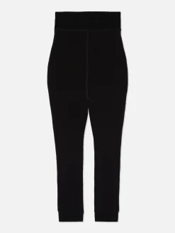 Best Verkürzte Samt-Leggings Mit Plüschfutter Damen Strumpfhosen|Hosen Und Leggings