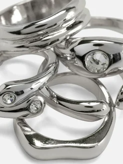 Clearance Verschiedene, Breite Ringe, 5er-Pack Damen Schmuck