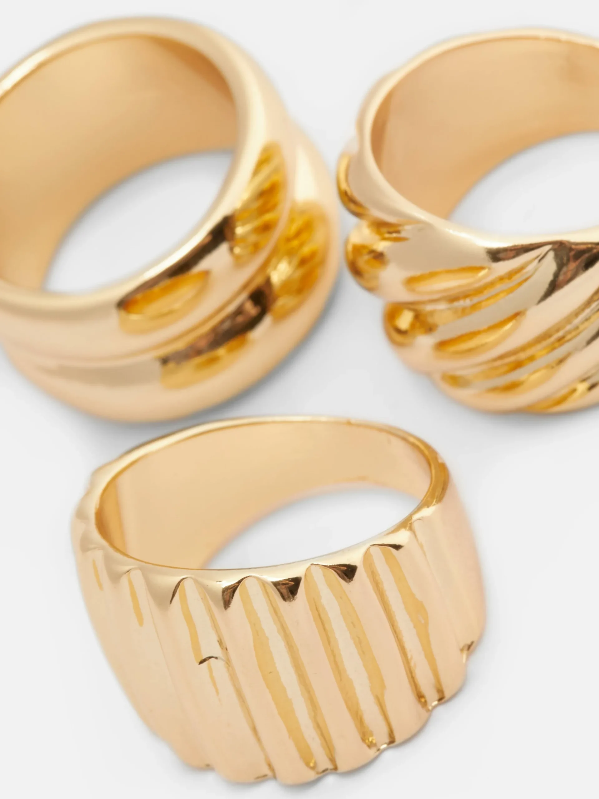 Discount Verschiedene, Breite Ringe, 3er-Pack Damen Schmuck