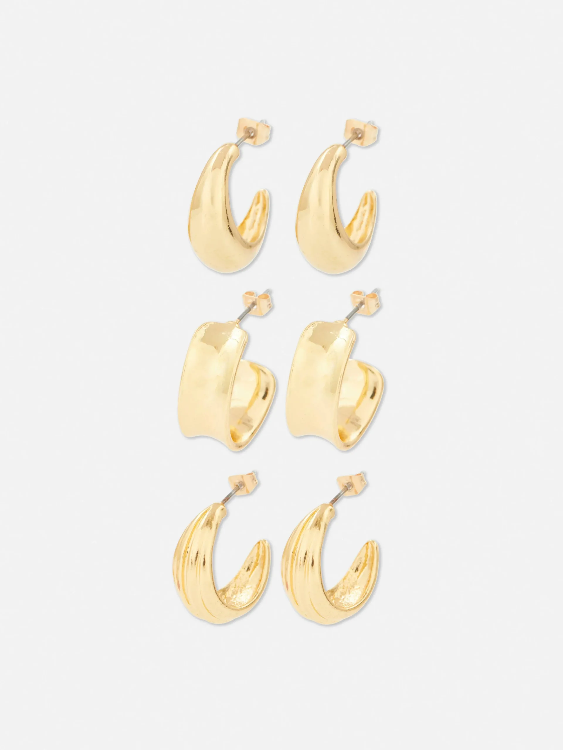 Clearance Verschiedene Creolen, 3er-Pack Damen Schmuck