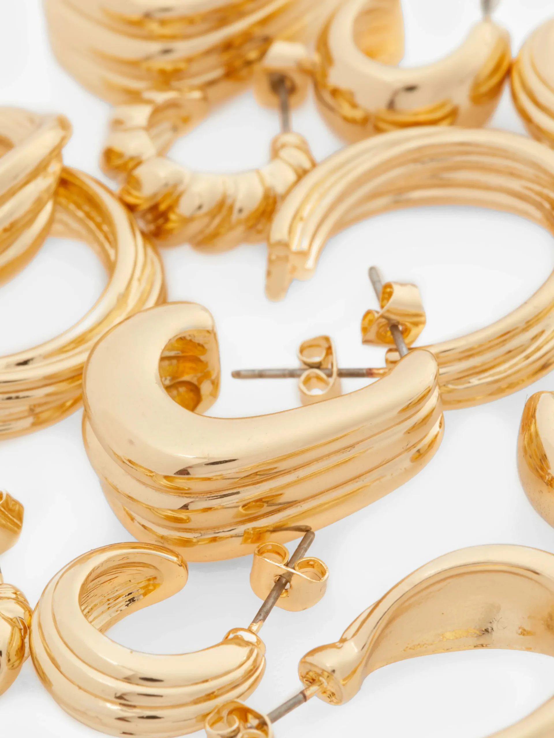 Hot Verschiedene Gedrehte Creolen, 6er-Pack Damen Schmuck