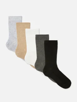 Hot Verschiedenfarbige Crew-Socken, 5er-Pack Herren Socken