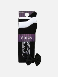 „Wednesday Addams“ Crew-Socken, 3er-Pack Damen Halloween Alle|Socken