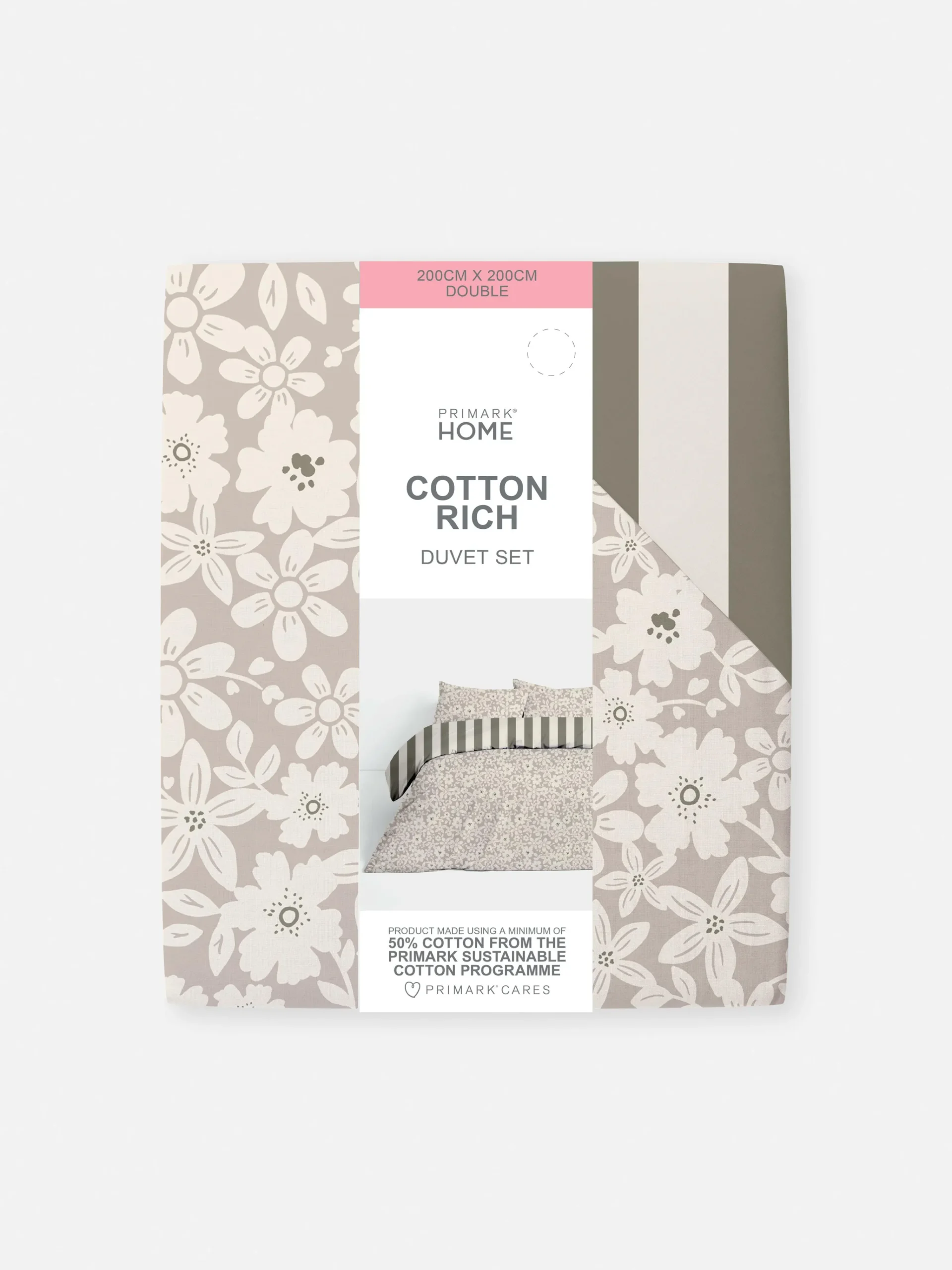 Discount Wendebettwäsche Mit Blumen Und Streifen, Doppelbett Bettwäsche Und Sets