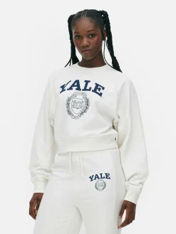Clearance „Yale“ Sweatshirt Mit Geradem Schnitt Und Grafik Damen Hoodies Und Sweatshirts