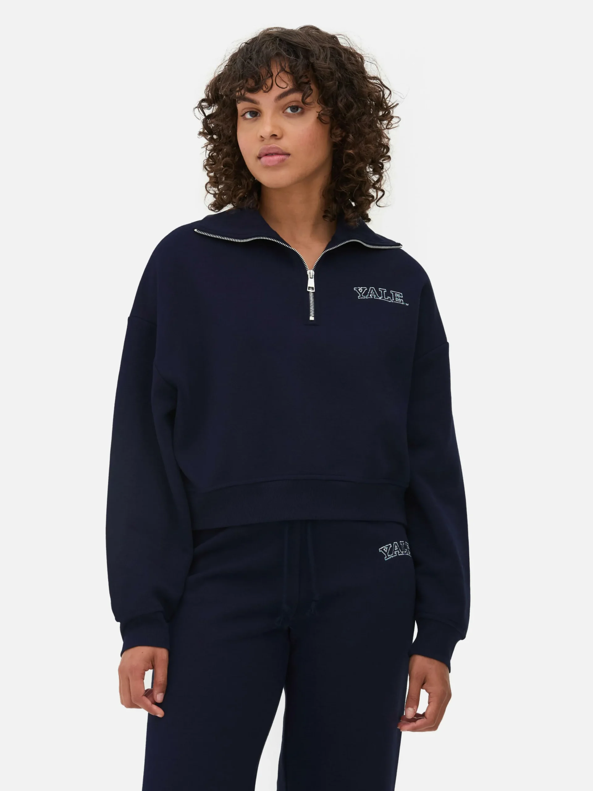 New „Yale“ Sweatshirt Mit Halbem Reißverschluss Damen Hoodies Und Sweatshirts