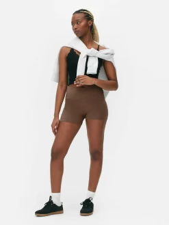 Clearance Yogashorts Mit Hohem Bund, 2er-Pack Damen Shorts