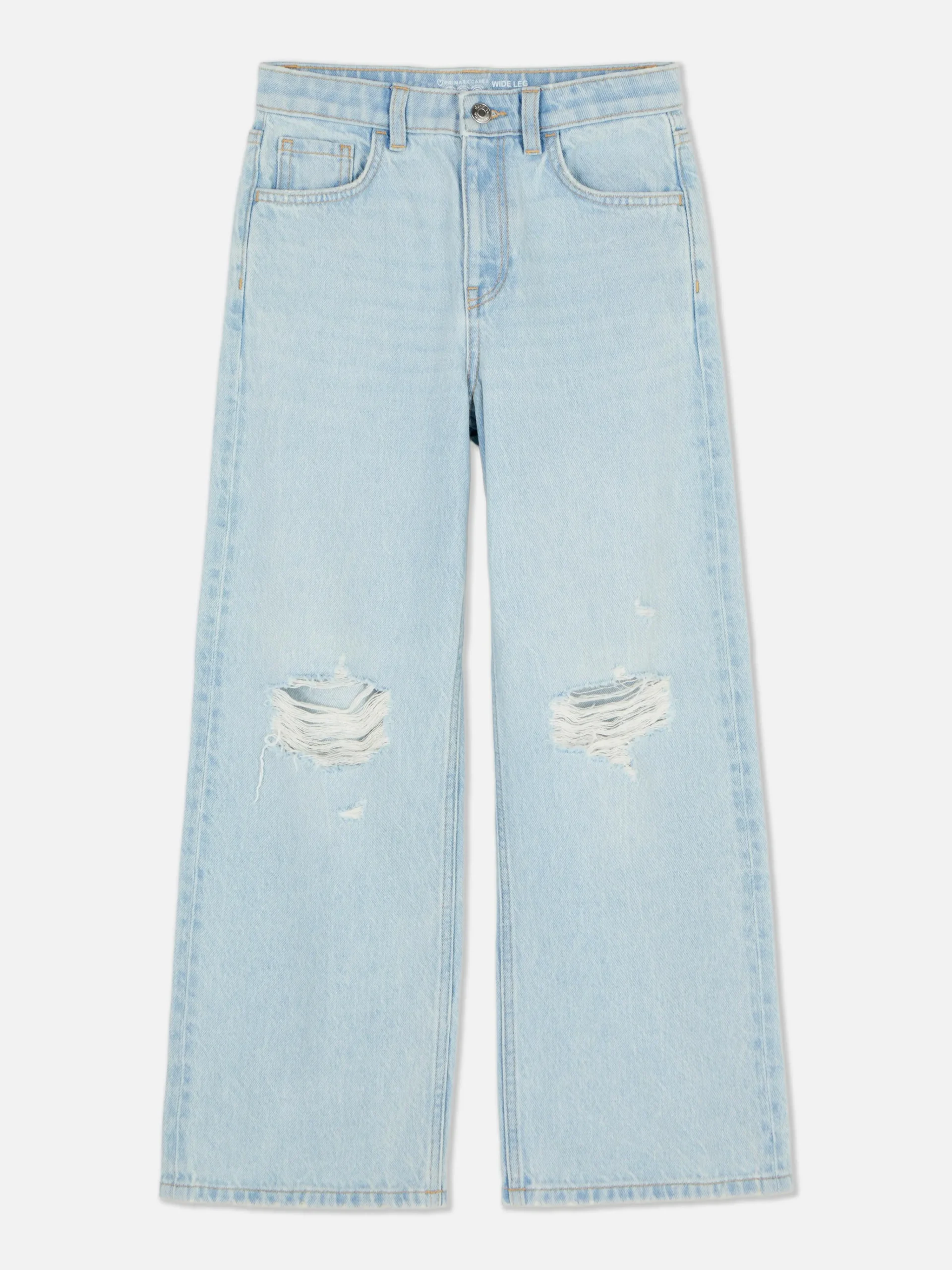 Outlet Zerrissene Denim-Jeans Mit Weitem Bein Kinder Jeans