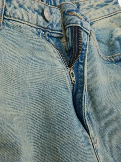 Zerrissene Mom-Jeans Aus Denim Damen Denim|Jeans