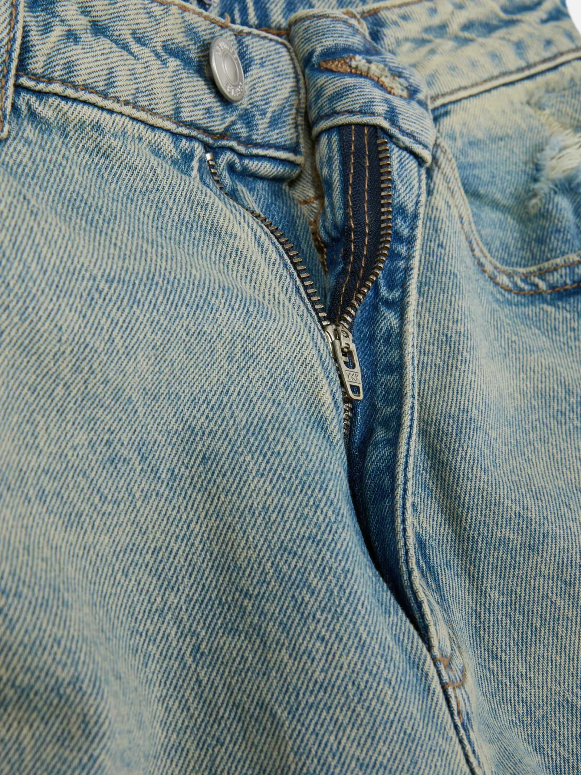 Zerrissene Mom-Jeans Aus Denim Damen Denim|Jeans