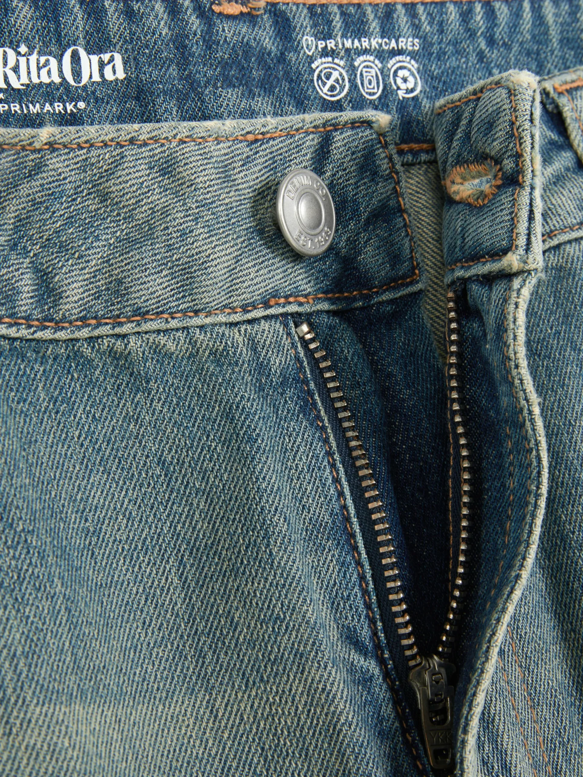 Best Zerrissene „Rita Ora“ Dad-Jeans Damen Jeans