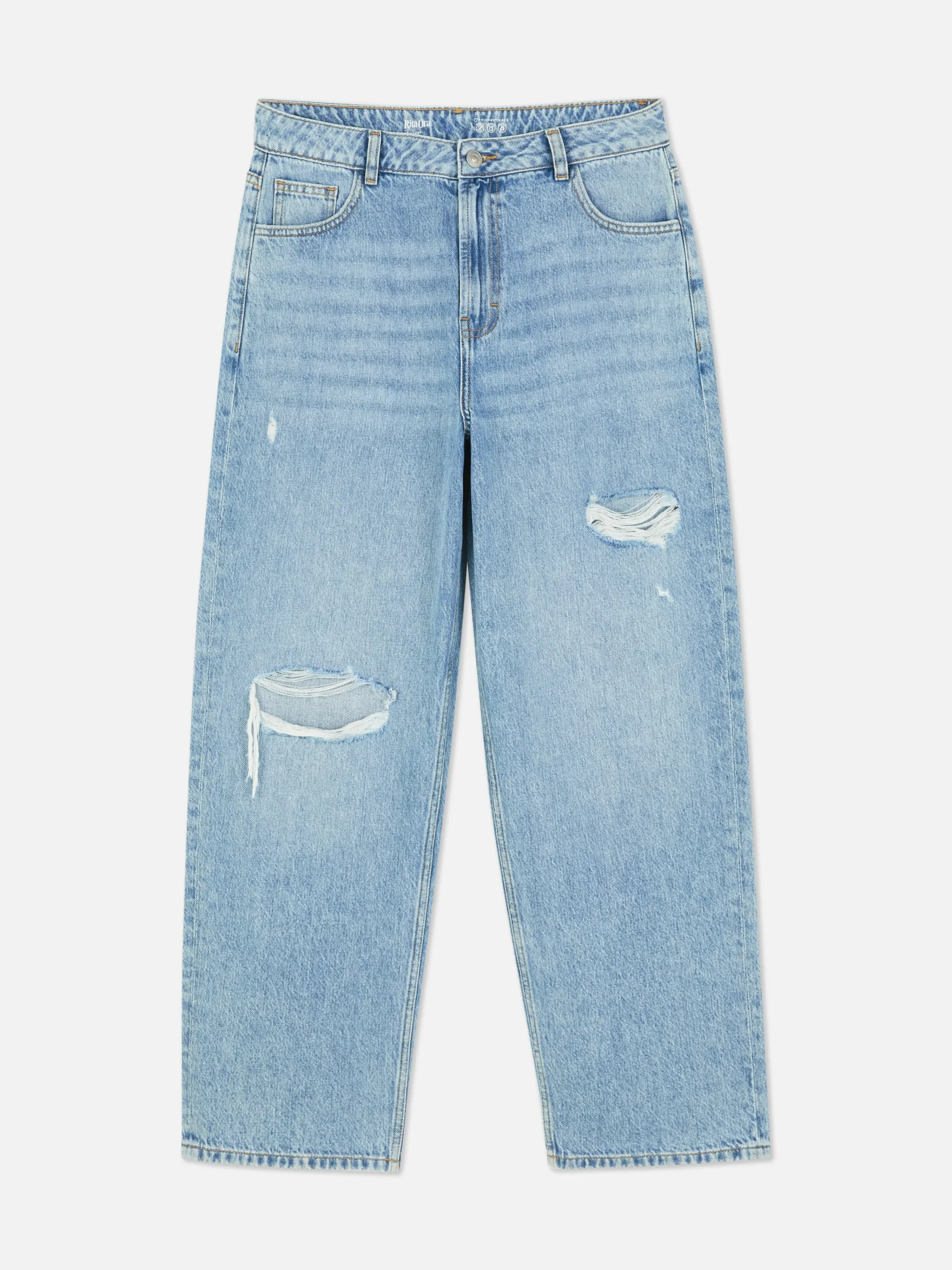 Clearance Zerrissene „Rita Ora“ Dad-Jeans Damen Jeans