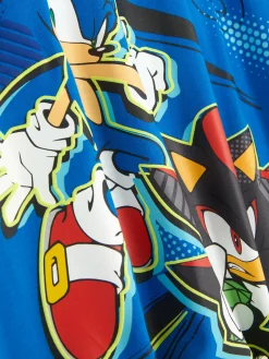 New Zweifarbiges „Sonic The Hedgehog“ T-Shirt Kinder Tops Und T-Shirts