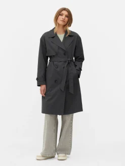 Zweireihiger Trenchcoat Mit Gürtel Damen Jacken Und Mäntel