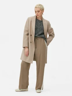 Sale Zweireihiger Twillmantel Damen Jacken Und Mäntel